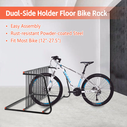 10-Bike Heavy-Duty Outdoor Bike Rack - Double-Sided Steel Storage Stand For Garages, Yards & Shops - Easy Assembly