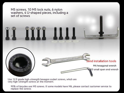 Bicycle Pack Steel Aluminum Alloy Shelf