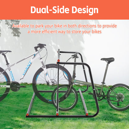 10-Bike Heavy-Duty Outdoor Bike Rack - Double-Sided Steel Storage Stand For Garages, Yards & Shops - Easy Assembly