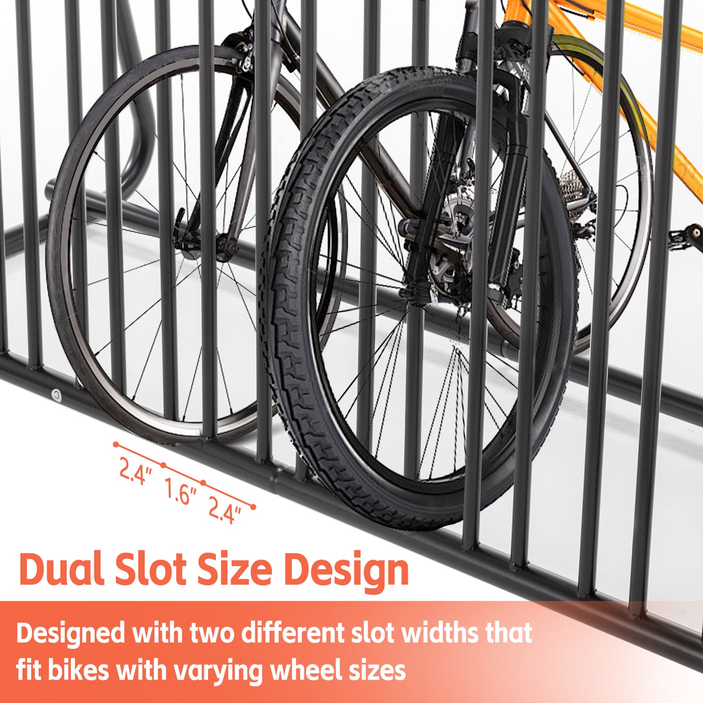 10-Bike Heavy-Duty Outdoor Bike Rack - Double-Sided Steel Storage Stand For Garages, Yards & Shops - Easy Assembly