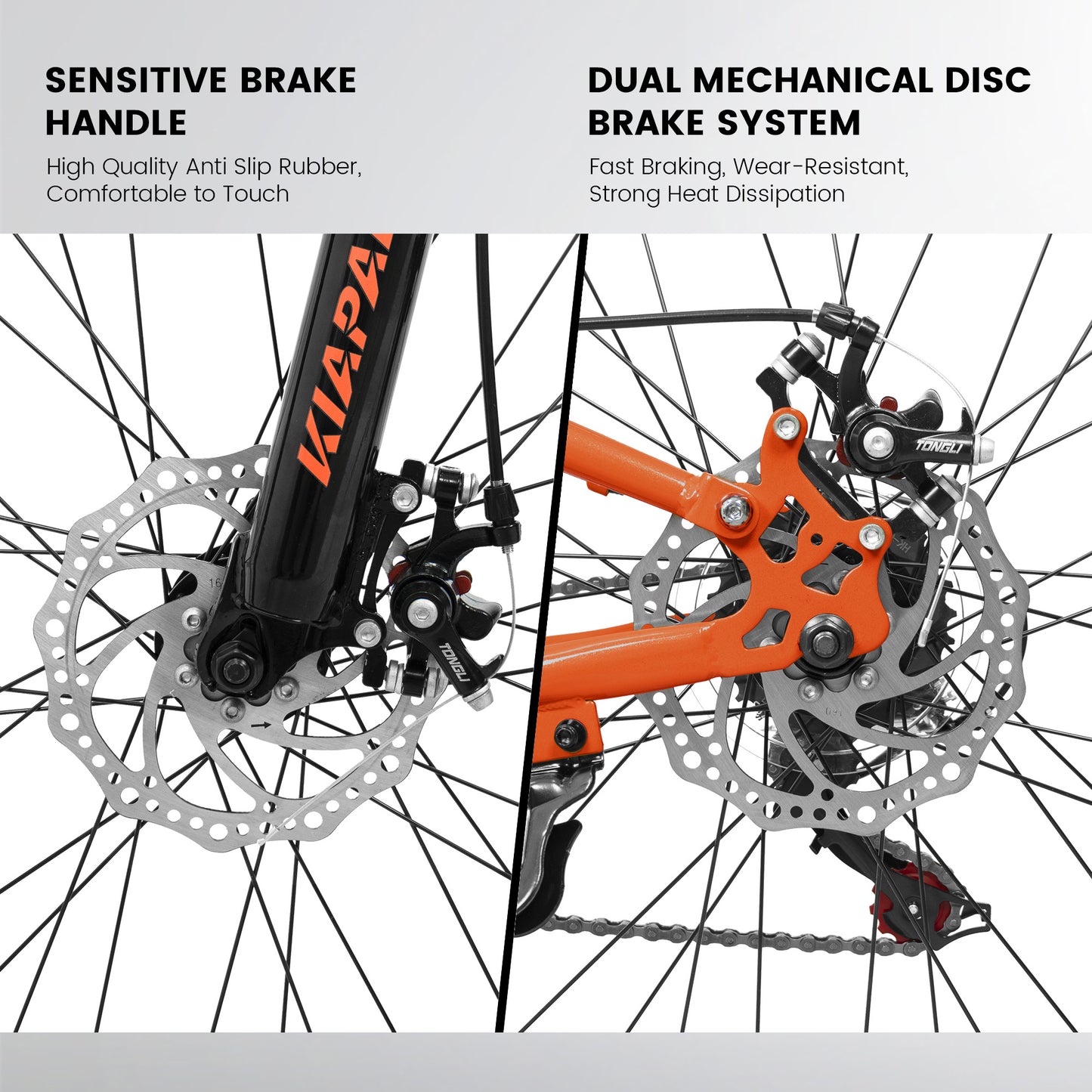 A26336-26 Inch Steel Frame Shock Fork Plus Shock Absorber 21-speed Unisex Mountain Bike