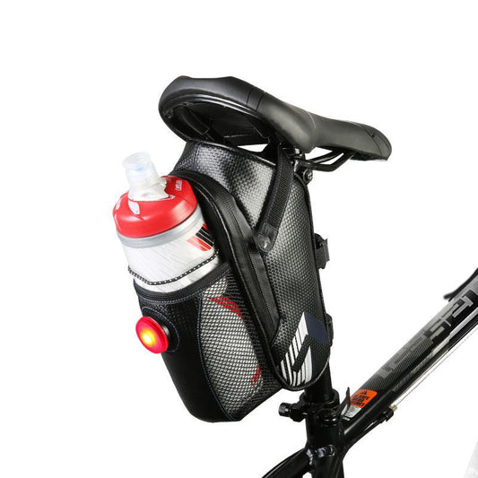 Bicycle saddle storage bag