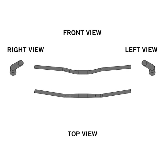 Ergotec - Low Riser Handlebar - 25.4 mm - Black Sandblasted
